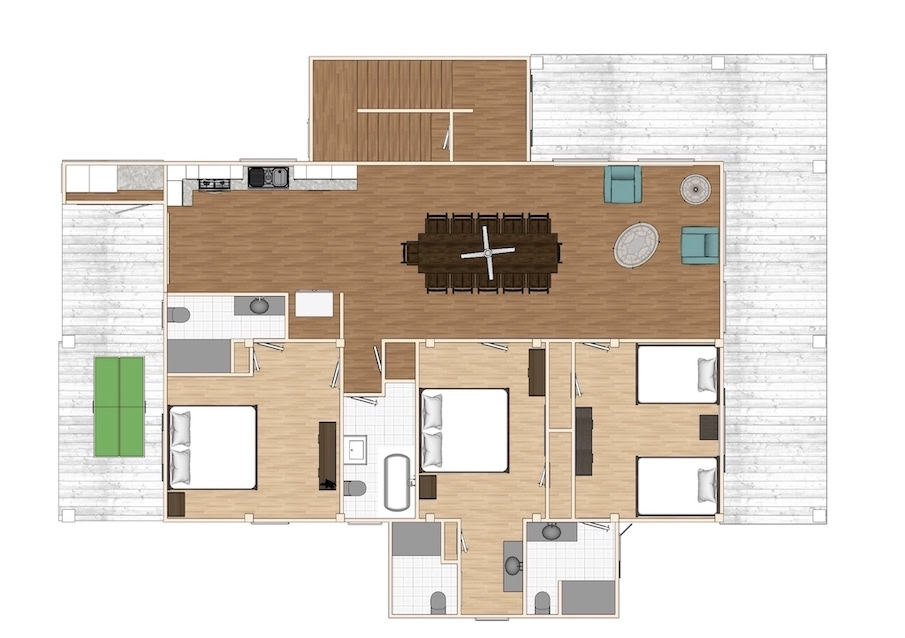 Floor plan for Shutters By The Beach - 1st floor